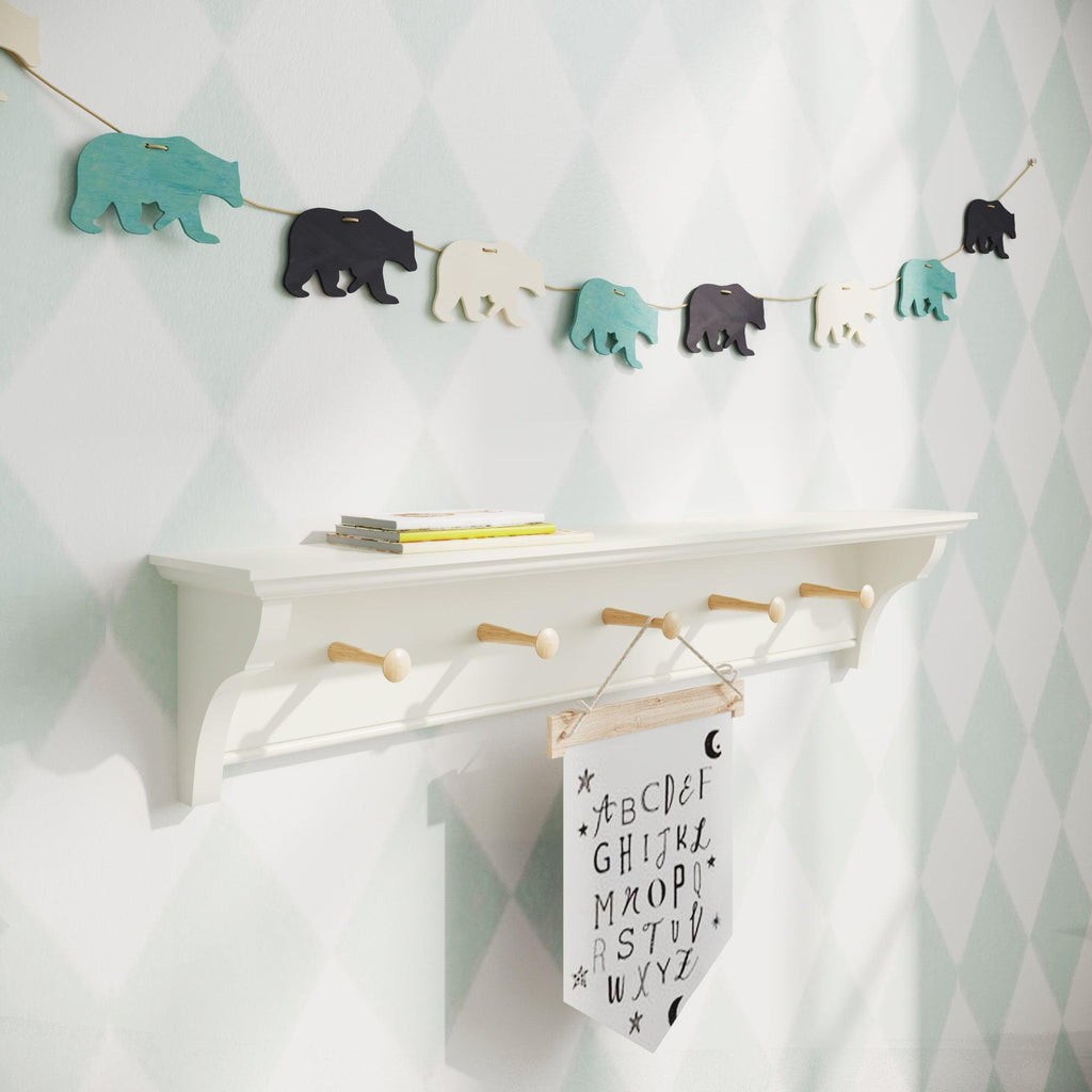 Shaker Peg Shelf | 13cm Deep | Farrow & Ball - Wimborne White - Furneco