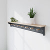 Shaker Peg Shelf | Oak Top and Pegs | 13cm Deep | Farrow & Ball - Railings - Furneco