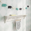 Shaker Peg Shelf | Painted Pegs | 13cm Deep | Farrow & Ball - Cornforth White - Furneco