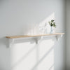 Shaker Shelf | Oak Top | 13cm Deep | Farrow & Ball - All White - Furneco