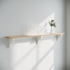 Shaker Shelf | Oak Top | 13cm Deep | Farrow & Ball - Strong White - Furneco